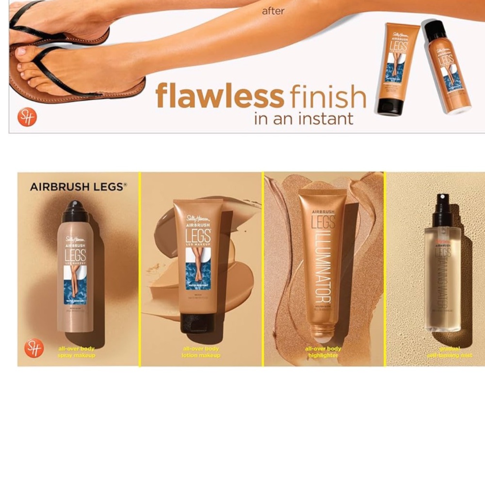 Sally Hansen Air Brush Legs Lotion Leg Makeup Tanning Lotion - Picture 7 of 12